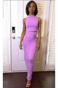 Ms. Lavender Maxi skirt with mask