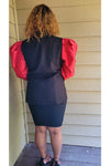 TUXEDO- PLUS BLACK JACKET WITH RED PUFFY SLEEVES