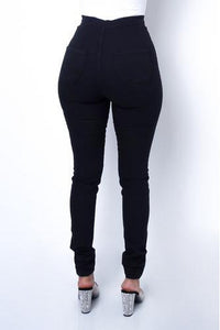 Super High Waist Straight leg jeans - Black - 227 Boutique